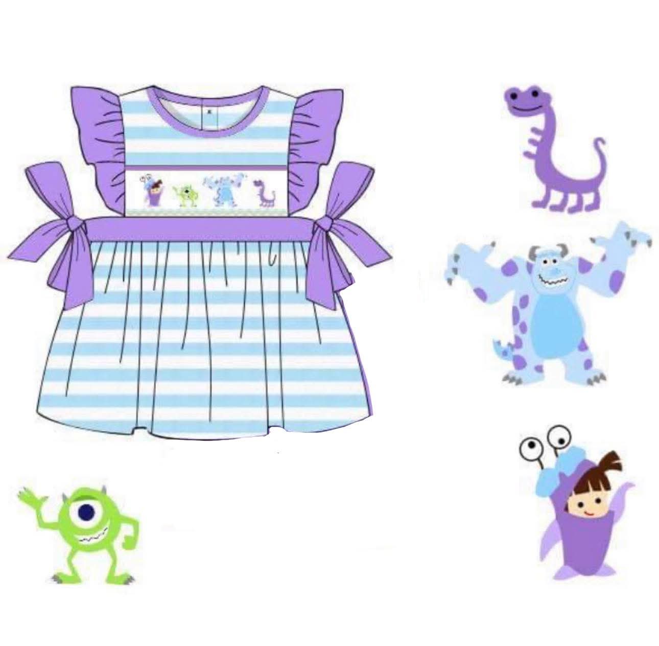Pre Order 146: Characters- Girls 2319 Smocked Knit Shirt