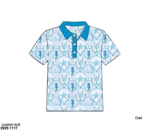Pre Order 149: August Coast- Dad/Mini Knit Polo