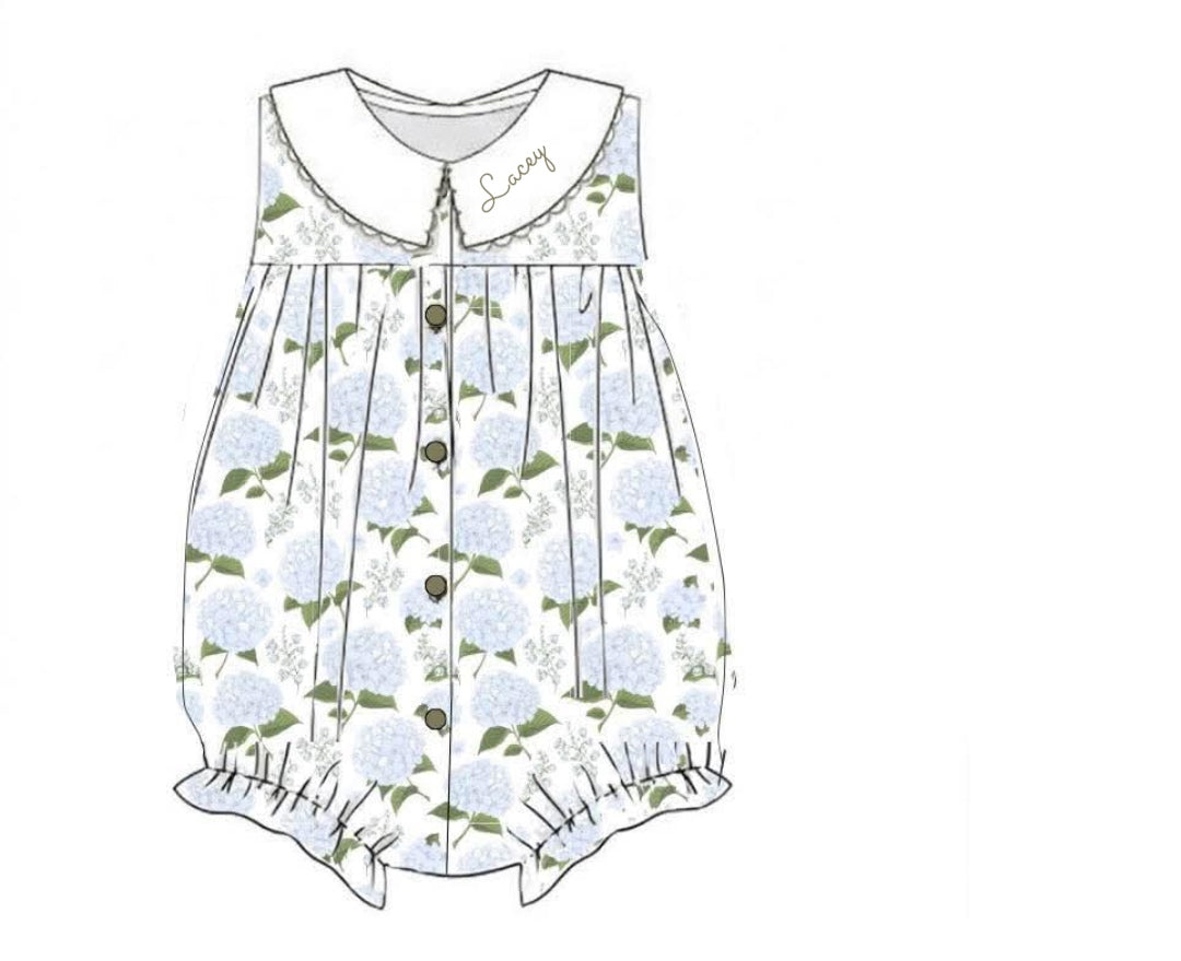 Pre Order 149: Lacey's Hydrangea- Girls Knit Bubble
