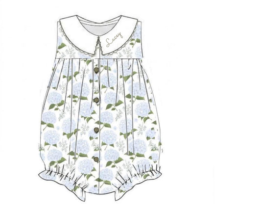 Pre Order 149: Lacey's Hydrangea- Girls Knit Bubble