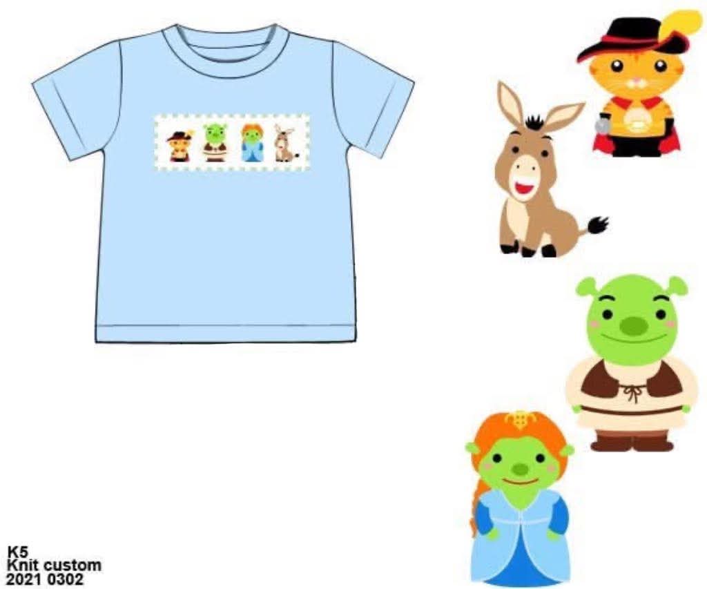 Pre Order 146: Characters- Boys Gumdrop Buttons Smocked Knit Shirt