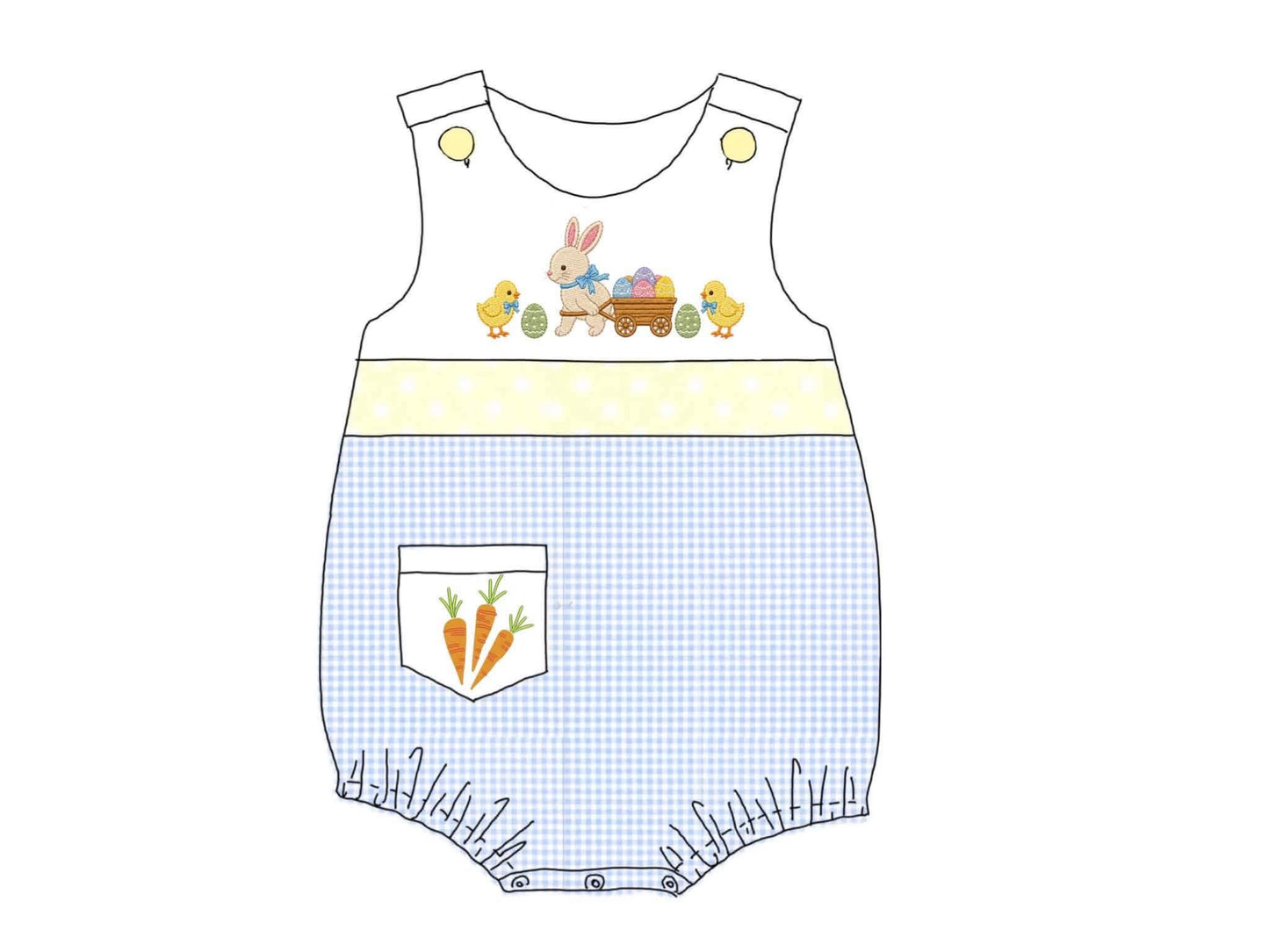 Pre Order 148: Chicks & Bunnies- Boys Woven Bubble