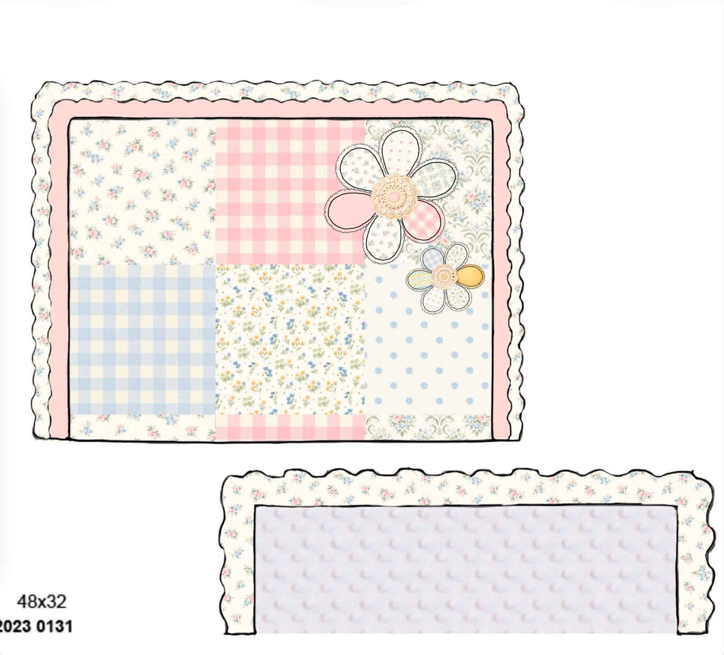 Honey 3: Homestead- Flower: Appliqué Blanket