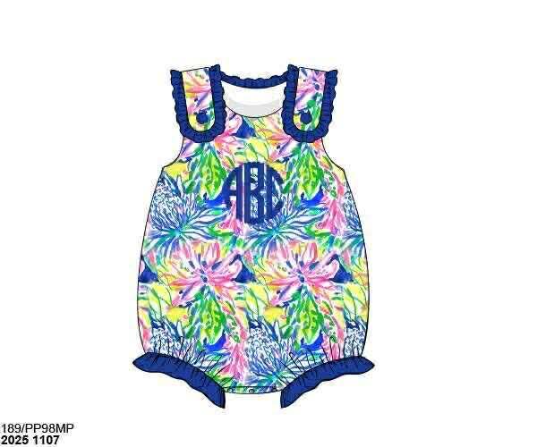 Pre Order 136: Tides & Turtles- Girls Knit Bubble