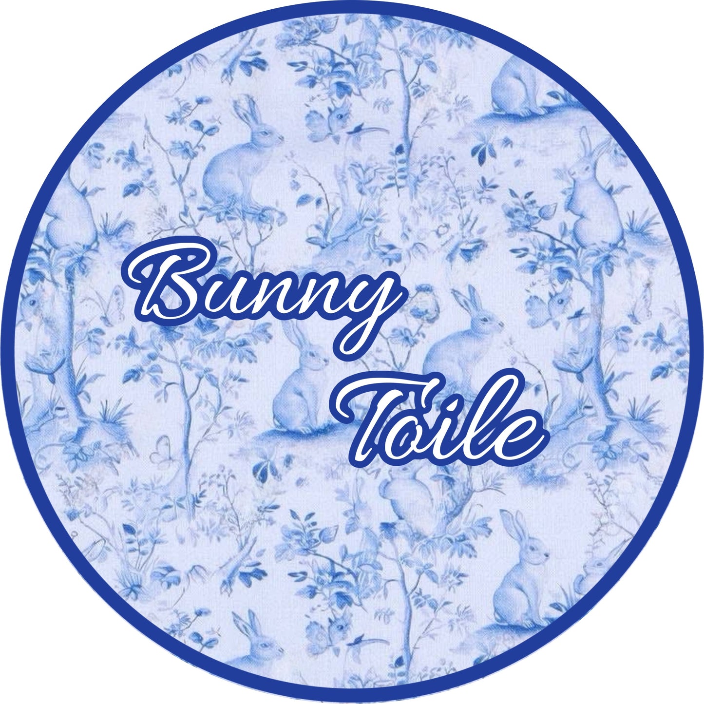 RTS: Bunny Toile- Girls Woven Bubble Short Set (No Monogram)