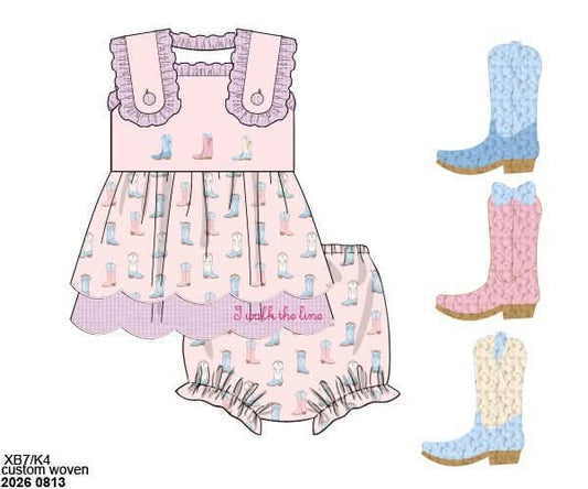 Special Pricing 2.0: Johnny & June- Girls French Knot Bloomer Set