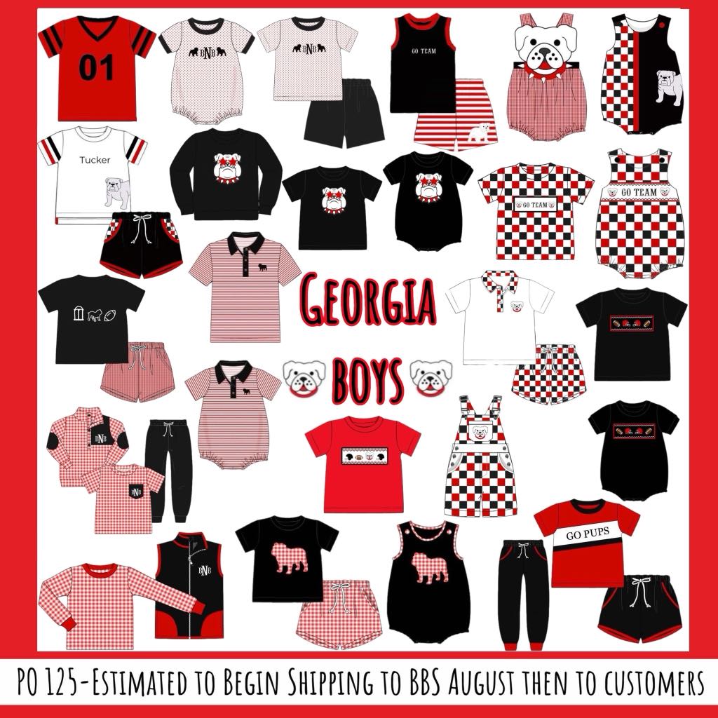 RTS: Parker Polos- Boys Black & Red Stripe Knit Polo Bubble