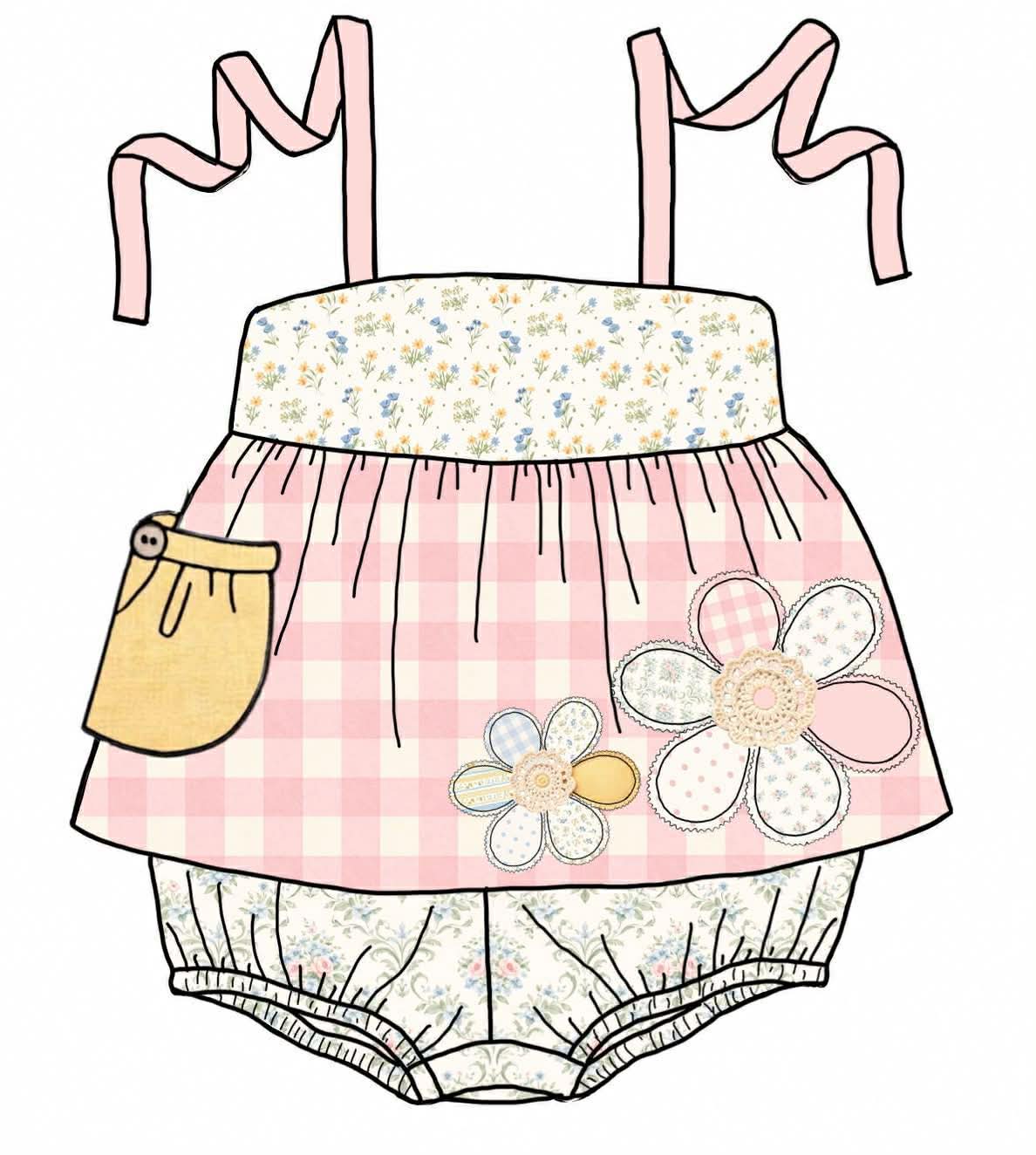 Honey 3: Homestead- Flowers: Girls Floral Woven Bubble