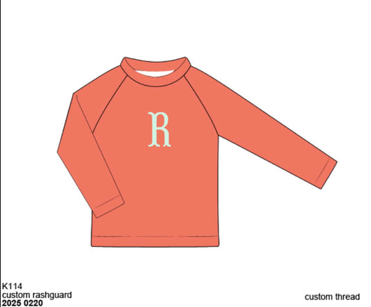 RTS: Bali Beach- Boys Rashguard Top "R"