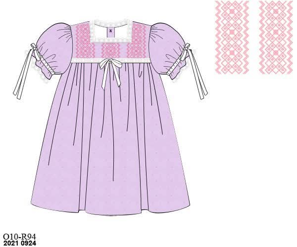 Throwback Pre Order: Girls Only- Purple Swiss Dot Dress