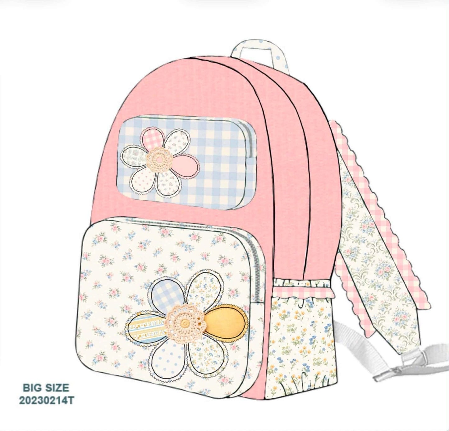 Honey 3: Homestead- Flowers: Appliqué Backpack (Toddler Size)