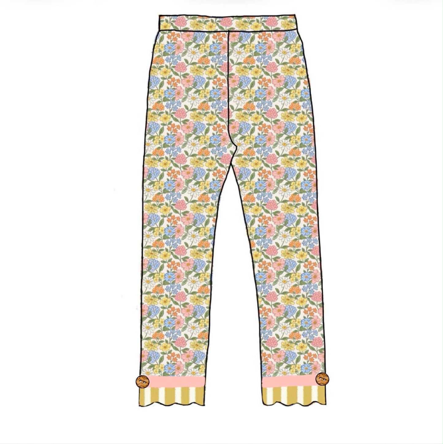 Honey 3: Homestead- Boots: Girls Floral Knit Leggings