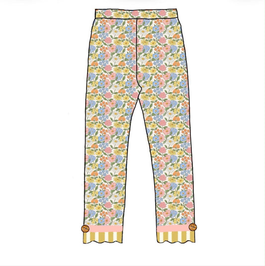 Honey 3: Homestead- Boots: Girls Floral Knit Leggings