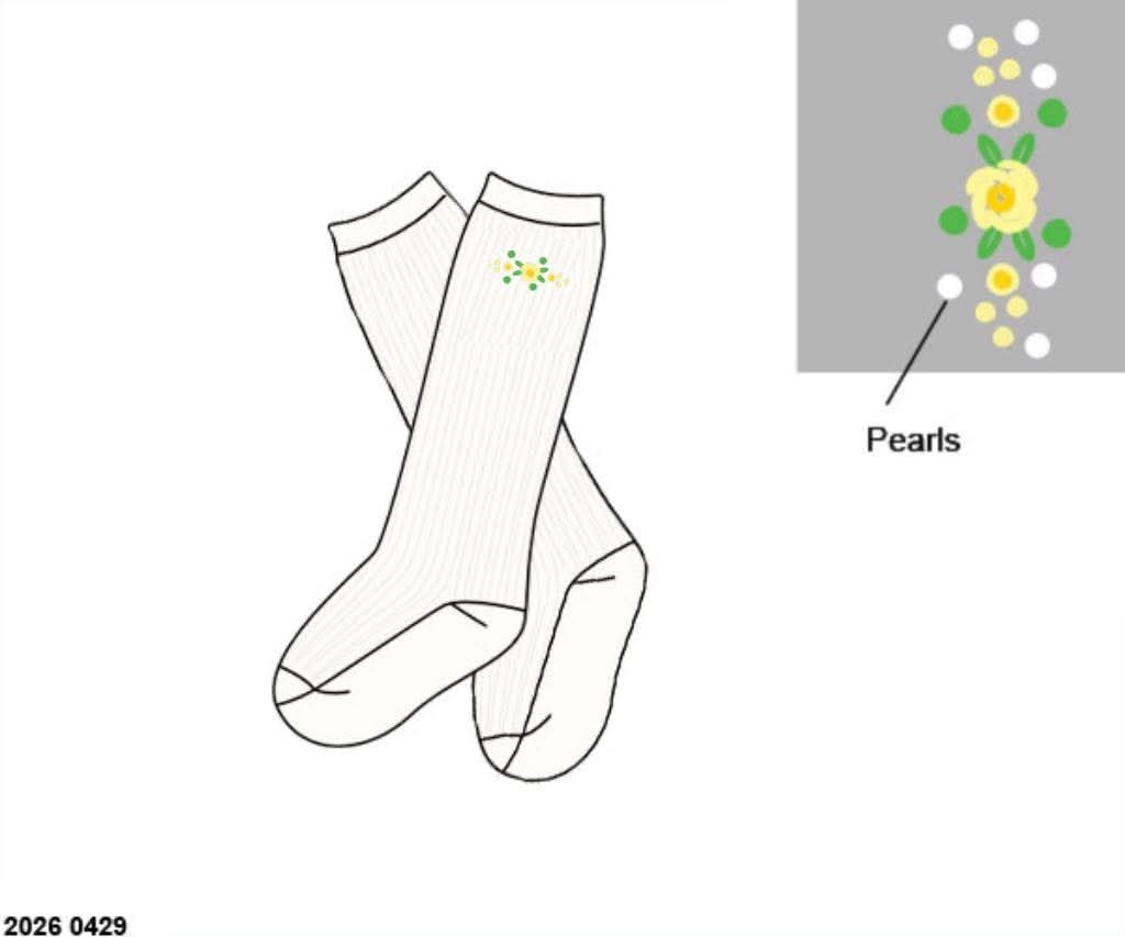 Pre Order 148: Blue Heirloom- Girl Socks
