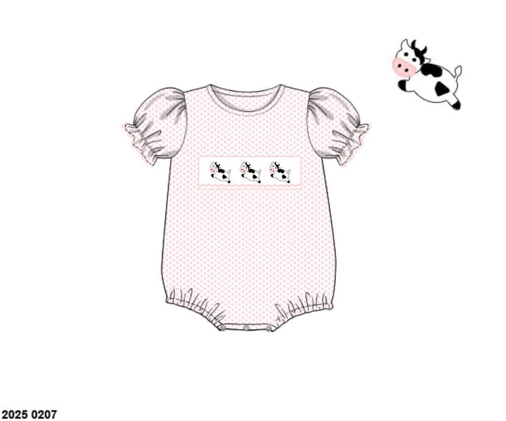 Throwback Pre Order: Moo Cow- Girls Knit Bubble