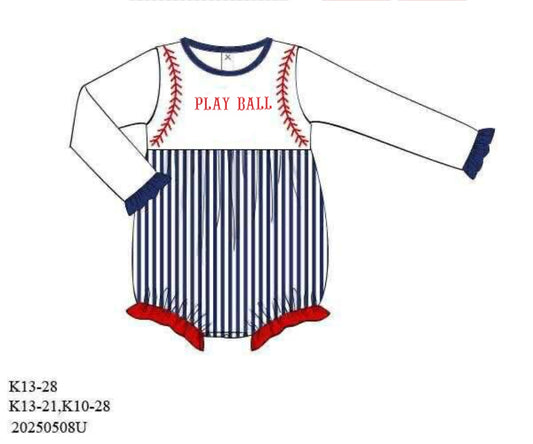 RTS: All Star Stripes- Girls Knit Bubble