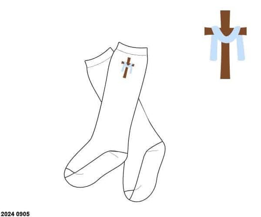 RTS: Cross Name Smocks- Boy Socks