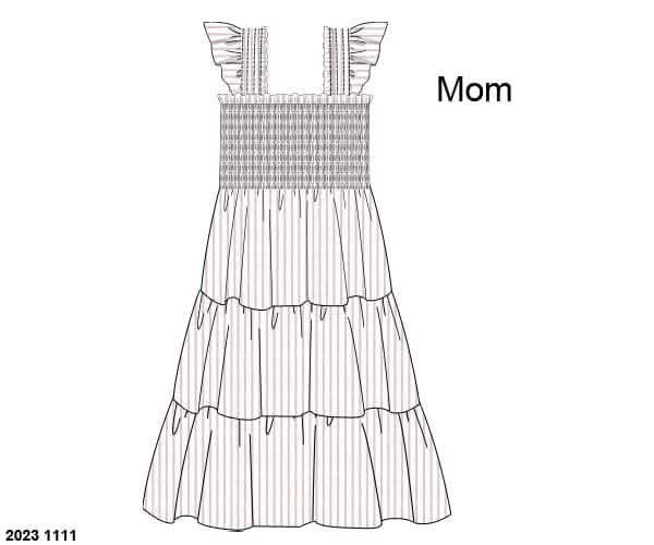 Pre Order 151: Dana's Dollars- Mom/Mini Woven Midi Dress