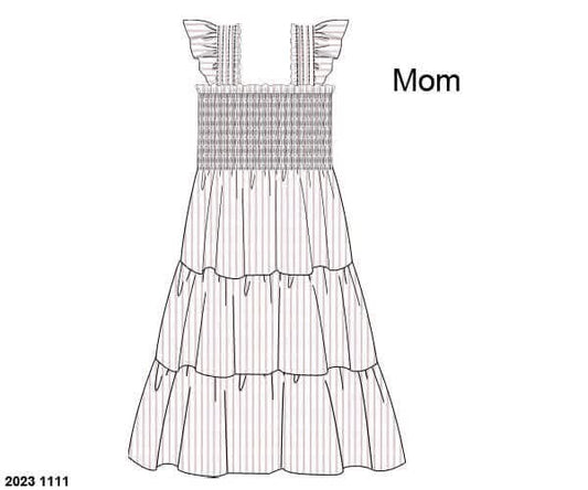 Pre Order 151: Dana's Dollars- Mom/Mini Woven Midi Dress