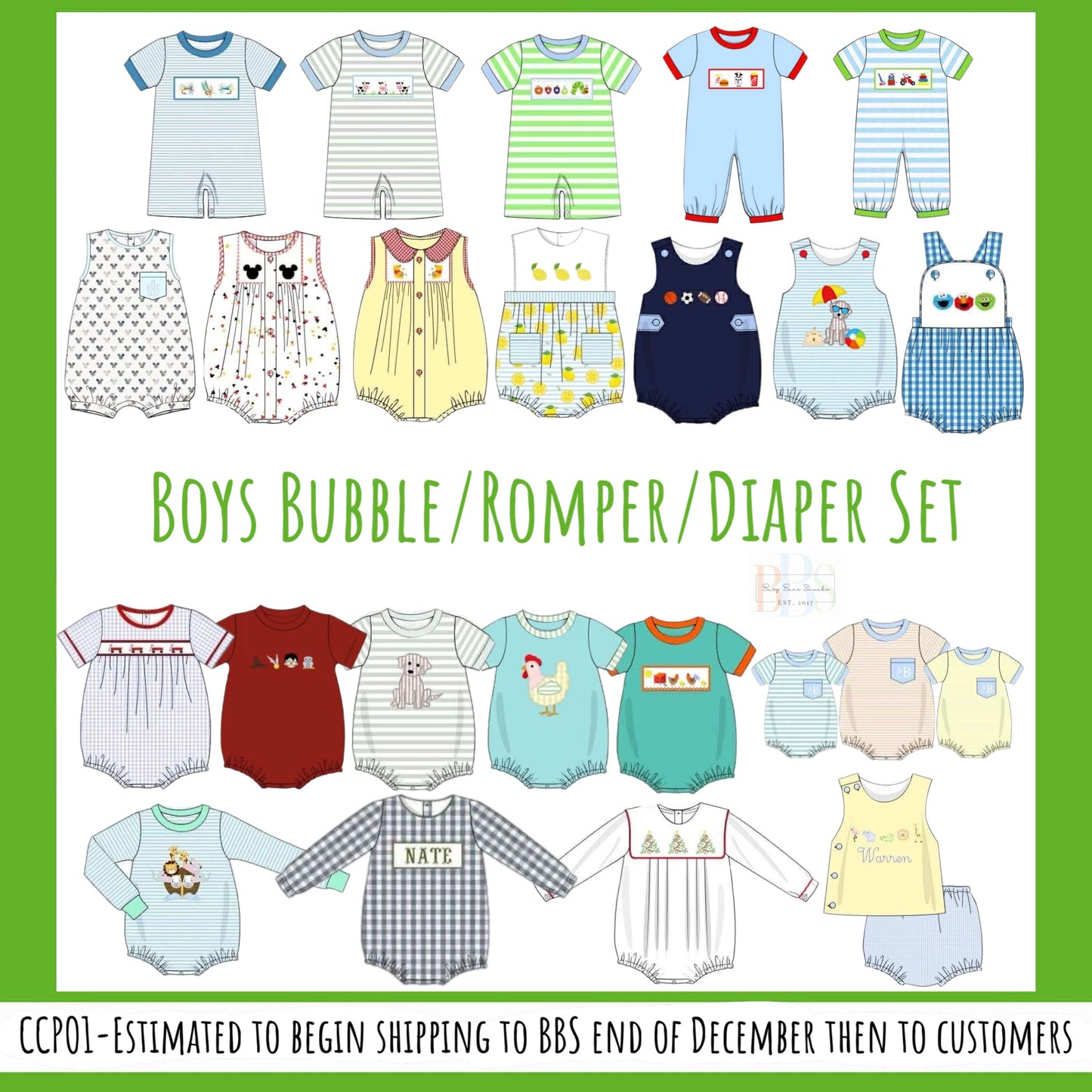 Customer Choice Pre Order 1: Boys Spring Bubble Pack