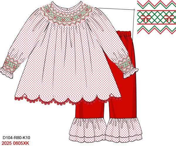 RTS: Happy Holidays- Girls Knit Pant Set