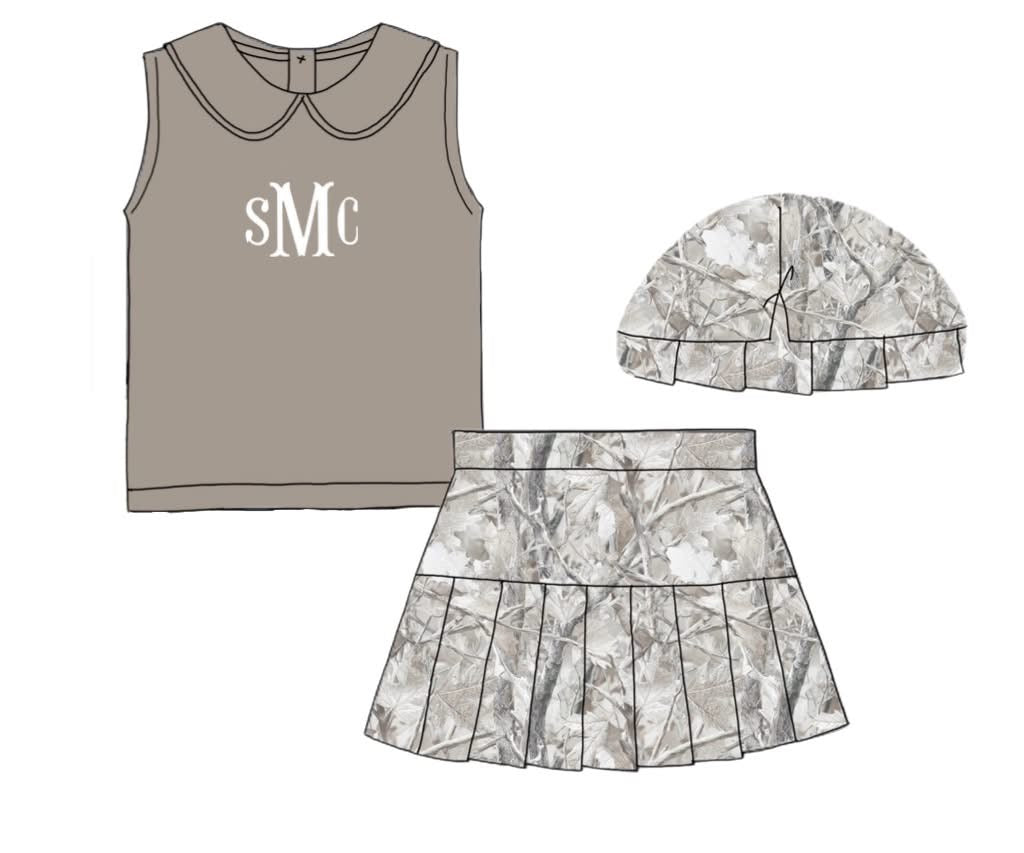 Camo Craze Flash Presale: Mom/Girls Skort Set- Snow