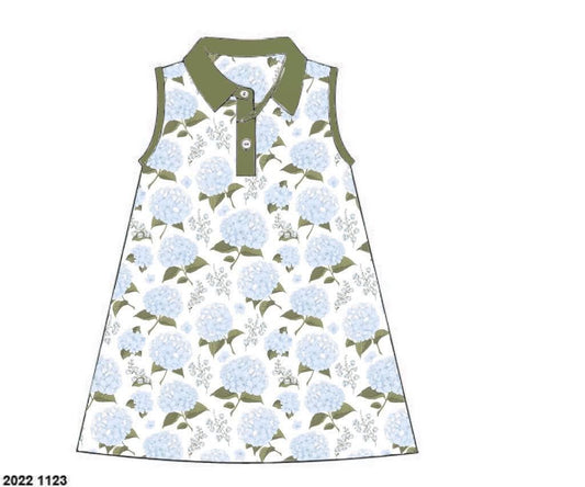 Pre Order 149: Lacey's Hydrangea- Mom/Mini Knit Dress