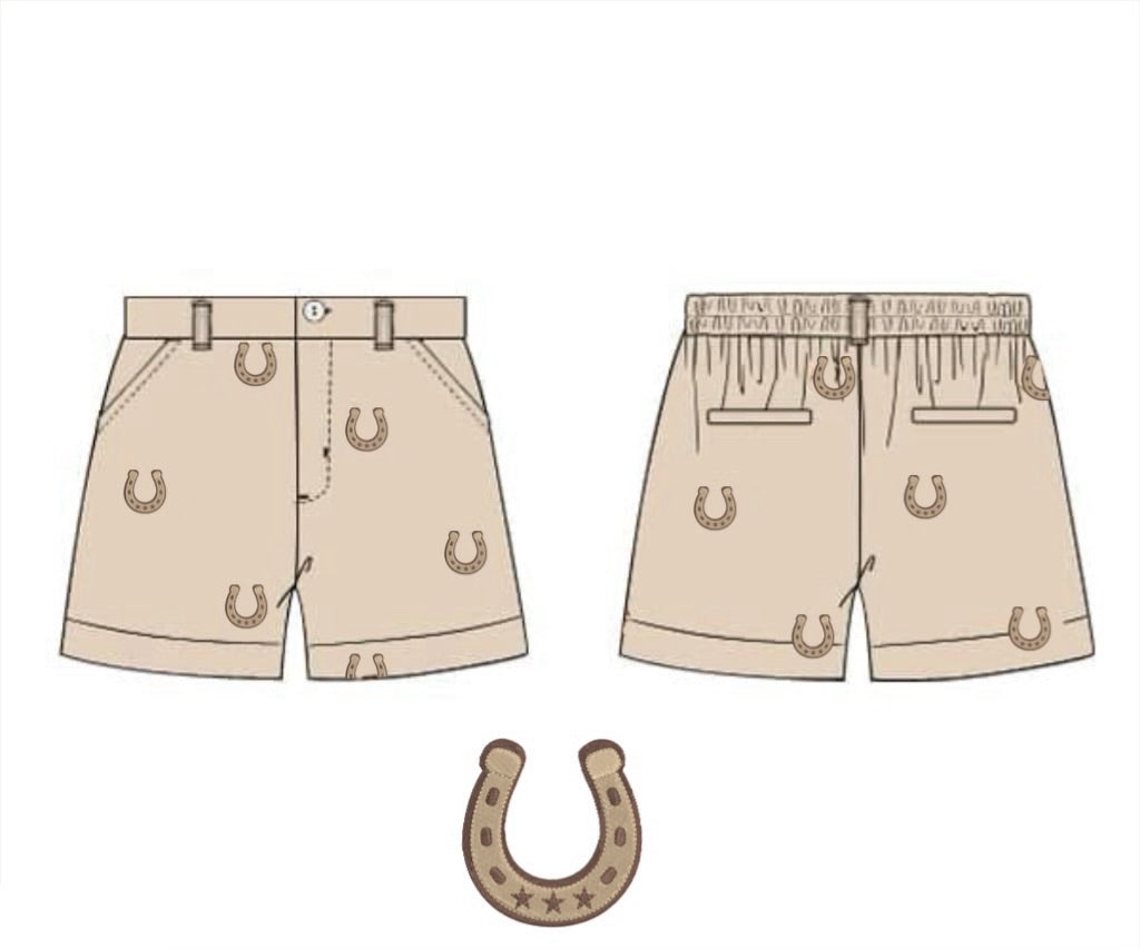 Honey 3: Homestead- Boots: Embroidered Horseshoe Structured Shorts