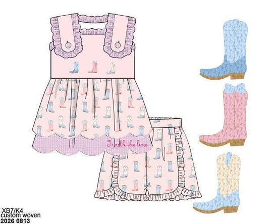 Special Pricing 2.0: Johnny & June- Girls French Knot Skort Set