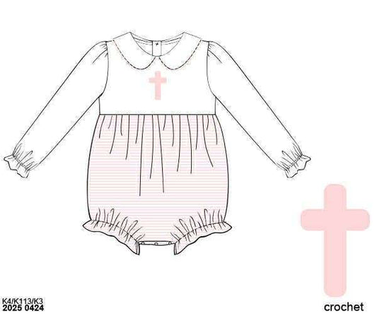 RTS: Crochet Crosses- Girls Knit Bubble