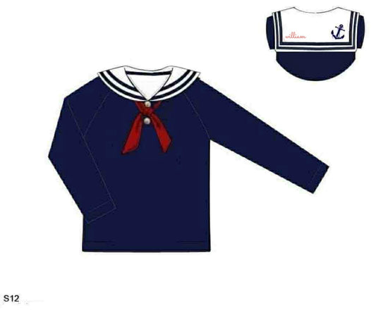 Pre Order 136: Sailors at Sea- Boys Rashguard Top