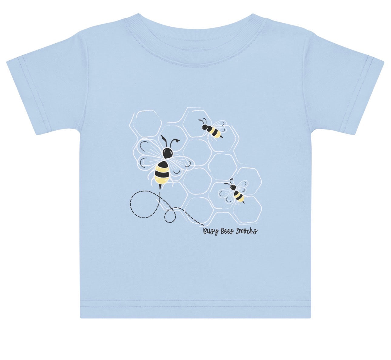 Exclusive BBS Graphic T-Shirt- Honeycomb- Light Blue