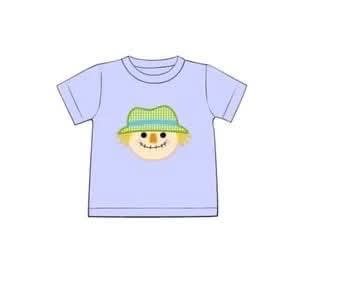 Pre Order 141: Scarecrows- Boys Appliqué Knit Shirt