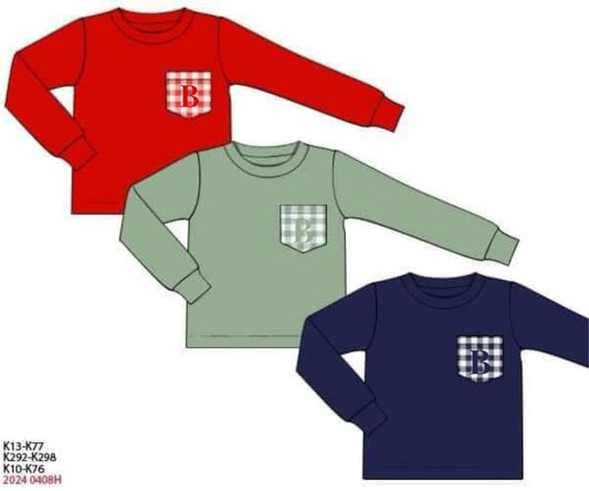 RTS: Gingham Packs- Boys Knit Shirts “B”