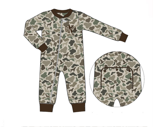 Camo Craze Flash Presale: Lounge- Unisex Hide & Seek Bamboo 1pc Zip Up