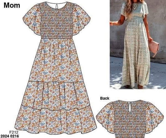 Customer Choice Pre Order 1: Mom/Mini Fall Floral Maxi Dress
