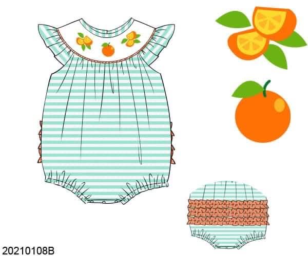 Throwback Pre Order: Orange You Sweet- Girls Knit Bubble