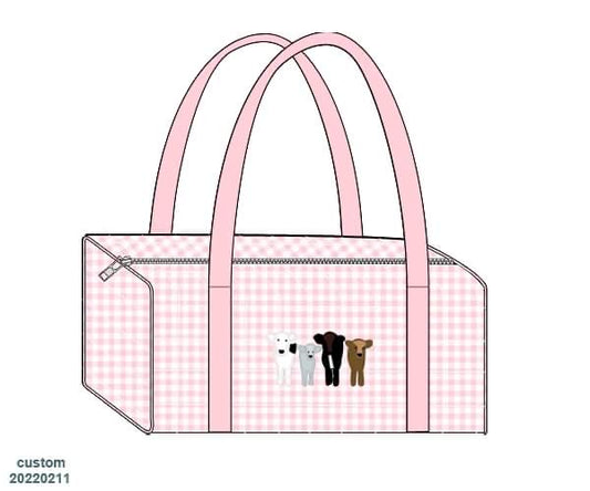 Customer Choice Pre Order 1: Girls Cow Appliqué Duffle Bag