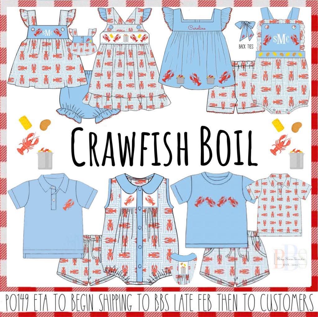 Pre Order 149: Crawfish Boil- Boys Knit Polo