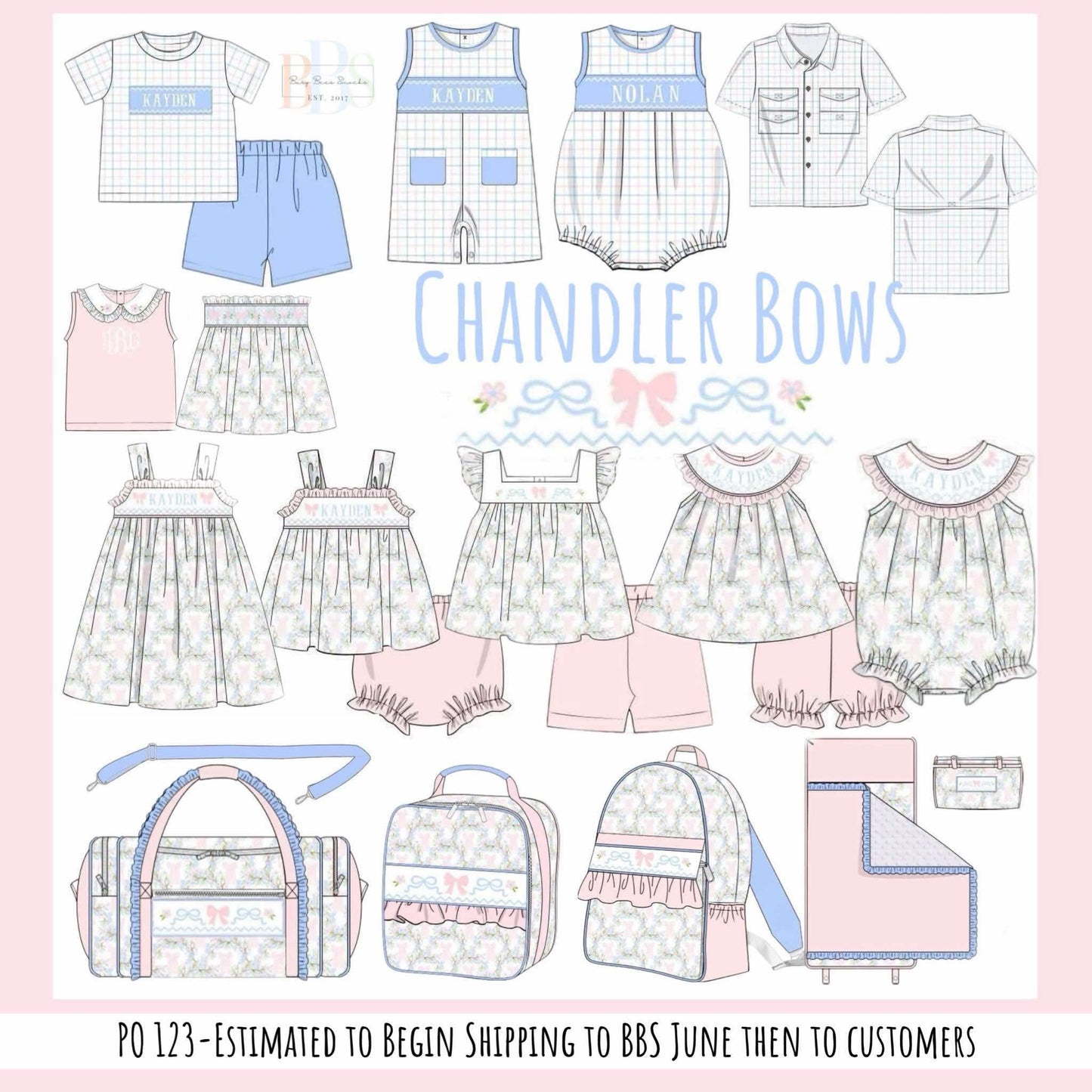 RTS: Chandler Bows- Girls Knit Biker Short Set