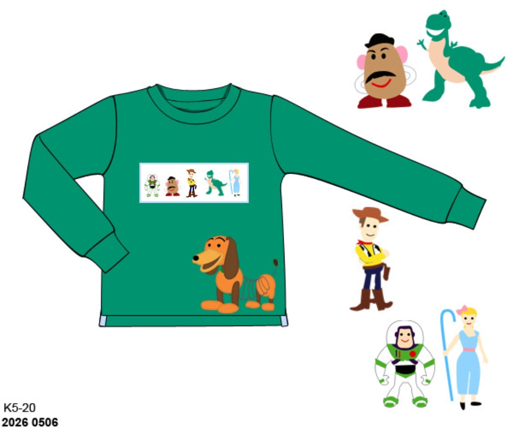 Pre Order 145: Toy Buddies- Boys Smocked Knit Shirt