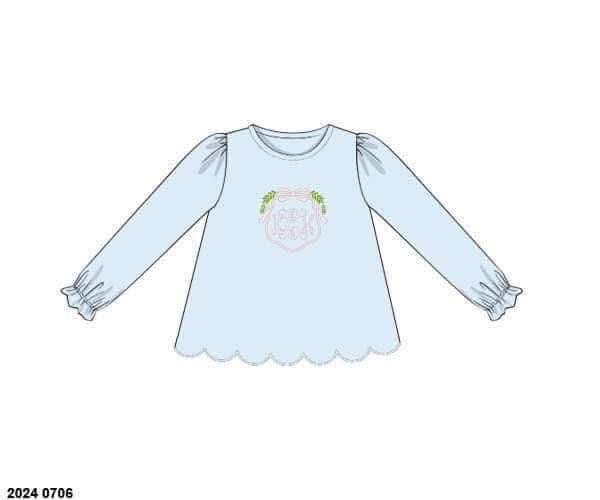 Pre Order 147: Mallard & Bow Crest- Girls Knit Shirt