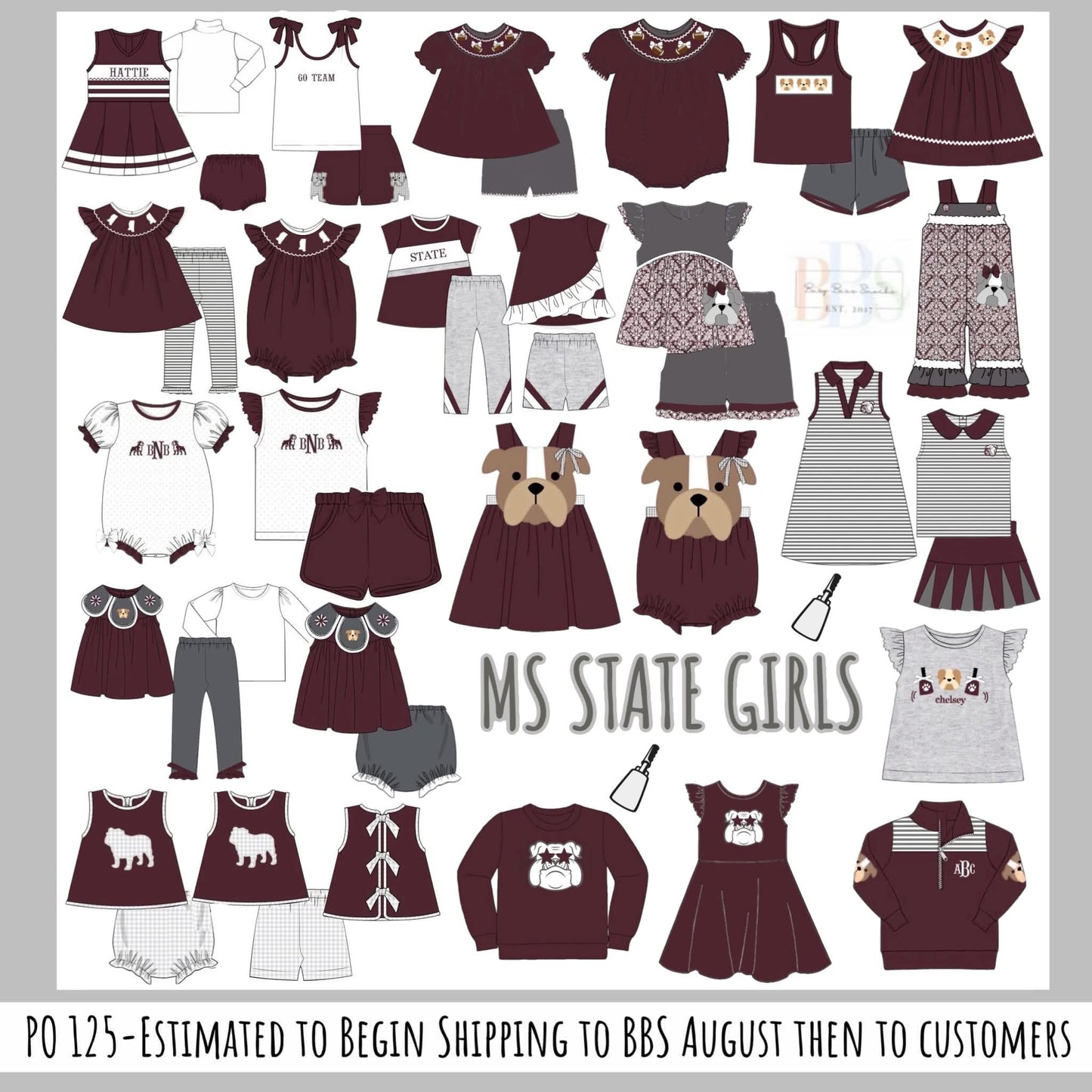 RTS: Parker Polos- Maroon & Gray Stripe Girls Knit Tennis Skort Set