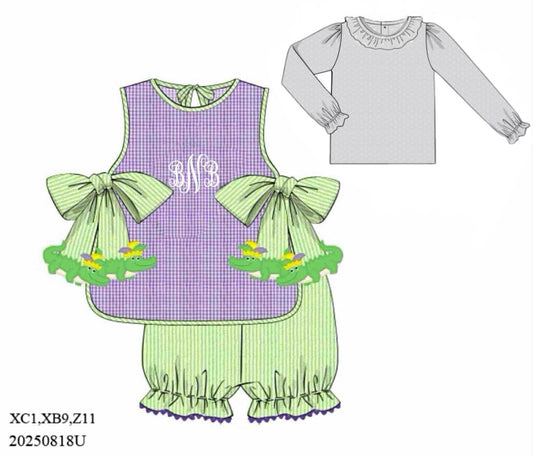 Pre Order 132: Fleur De' Fun- Girls 3pc Bubble Short Set