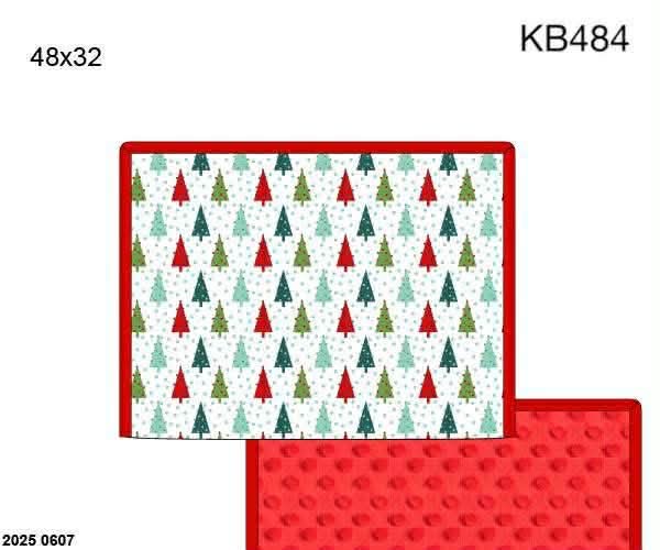 *CHRISTMAS RTS: Colorful Trees-  Minky Blanket
