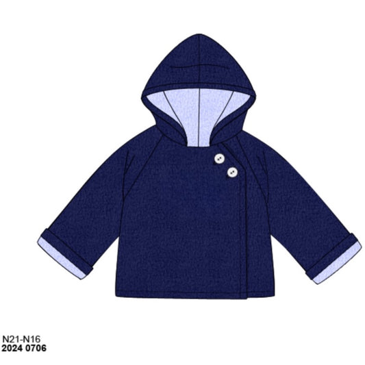 RTS: Fleece Jackets- Boys Navy Button Fleece