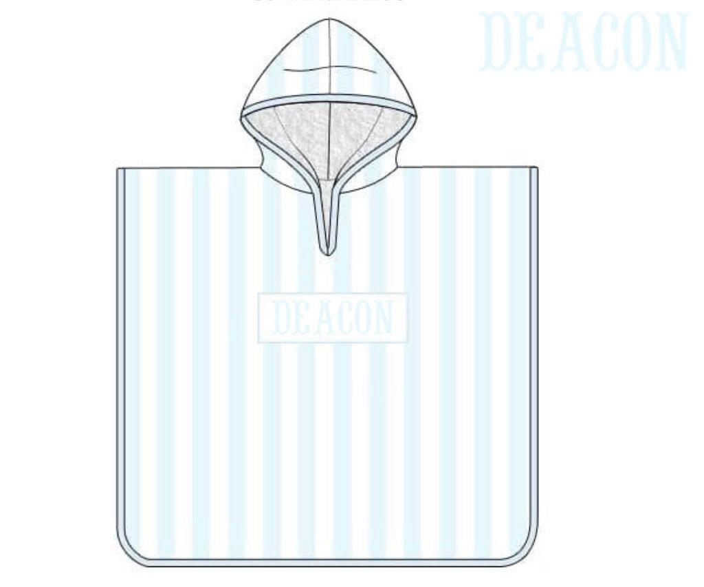 Pre Order 138: Pastel Stripe - Boys Smocked Hooded Towel