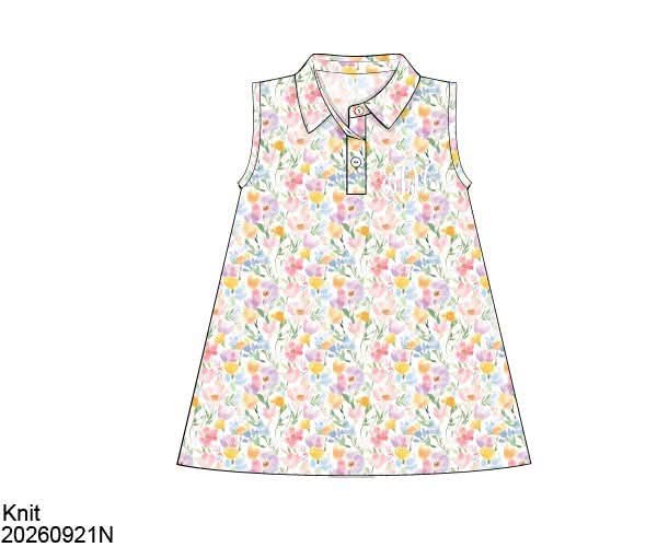 Pre Order 151: Bryson Floral & Plaid- Girls Knit Dress