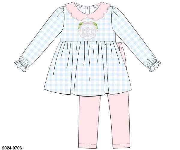 Pre Order 147: Mallard & Bow Crest- Girls Knit Legging Set
