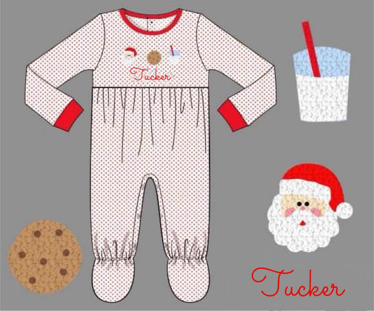 RTS: Christmas Eve- Boys 1pc Knit Pjs  “Tucker”
